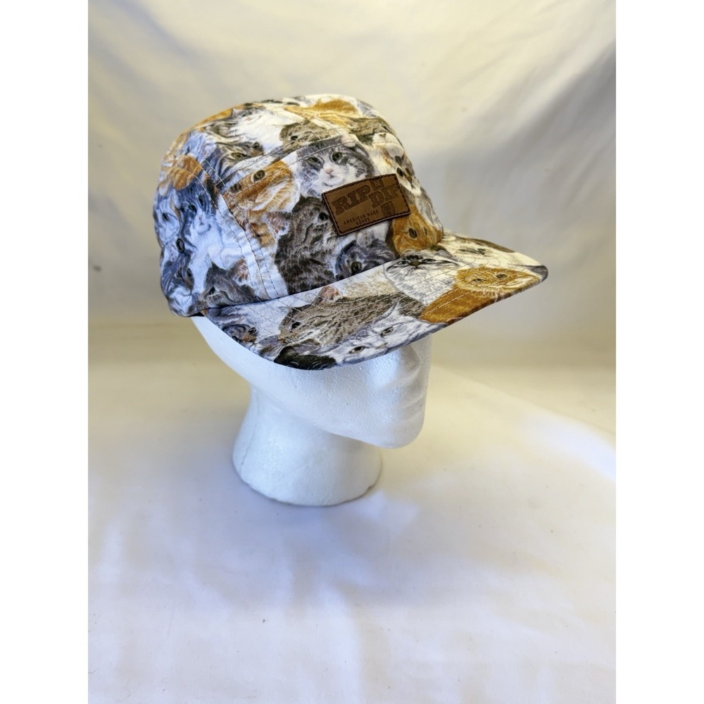 Rip N Dip Nermal Cat Print 5-panel cap Hat W/ Leather Patch Adjustable